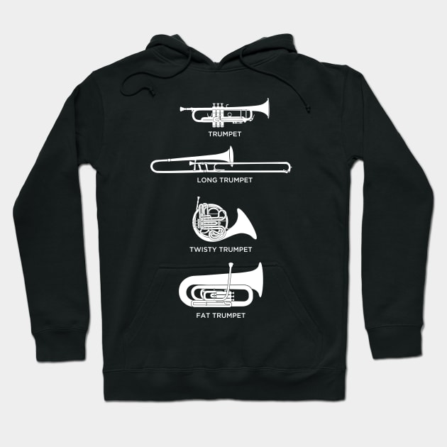 Funny Types Of Trumpet | Marching Band Hoodie by MeatMan